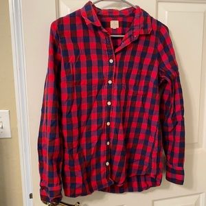 J.Crew Flannel Shirt, Size Small